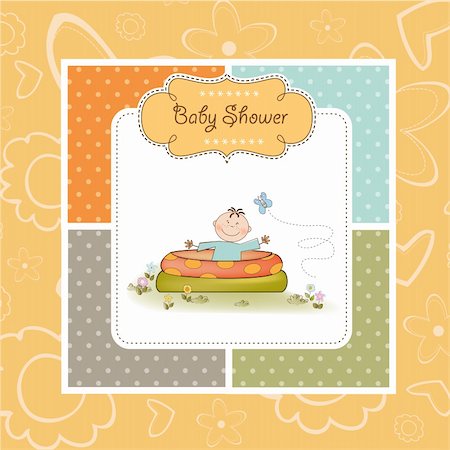 simsearch:400-06060645,k - baby bath in a small pool . shower announcement card Stock Photo - Budget Royalty-Free & Subscription, Code: 400-05711240