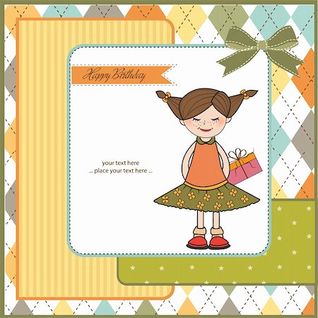 Excited young girl she hide a special gift Stockbilder - Microstock & Abonnement, Bildnummer: 400-05711267