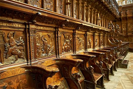 The Interior Of The Cathedral In Burgos, Spain Stock Photo - Budget Royalty-Free & Subscription, Code: 400-05711446