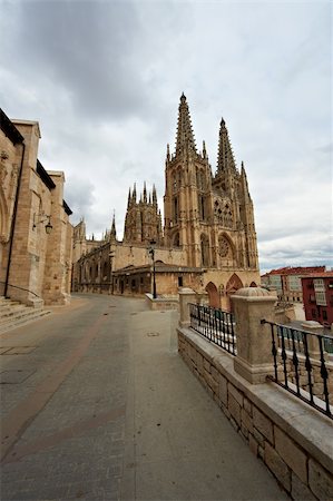 Cityscapes with Gothic Cathedral in Burgos, Spain Stock Photo - Budget Royalty-Free & Subscription, Code: 400-05711507