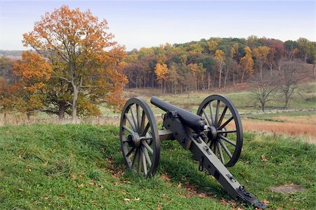 A cannon at the Gettysburg National Military Park in Pennsylvania,USA. Photographie de stock - Aubaine LD & Abonnement, Code: 400-05711720