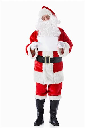 simsearch:400-05711909,k - Santa Claus with a blank sheet of white Stock Photo - Budget Royalty-Free & Subscription, Code: 400-05711917