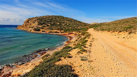 simsearch:400-06738203,k - Typical Seascape Greek Island of Rhodes With The Rugged Coast Stock Photo - Budget Royalty-Free & Subscription, Code: 400-05711959