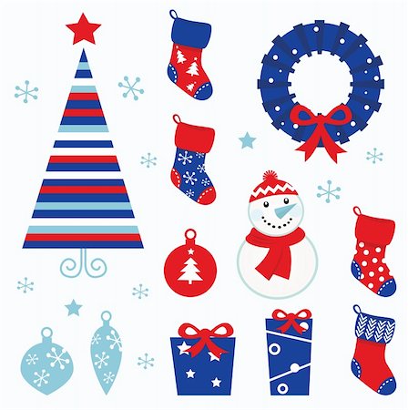 Christmas vector icons collection. Stock Photo - Budget Royalty-Free & Subscription, Code: 400-05712028