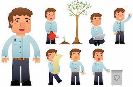 A vectorized Character in many poses and actions to use in presentations and other design projects. Stock Photo - Budget Royalty-Free & Subscription, Code: 400-05712539