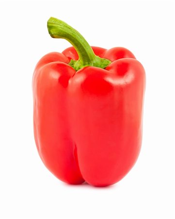 simsearch:400-06092107,k - Bright red pepper isolated on white background Fotografie stock - Microstock e Abbonamento, Codice: 400-05712933