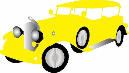 Illustration of old car 2 - vector Stock Photo - Budget Royalty-Free & Subscription, Code: 400-05713006