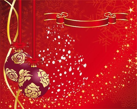 simsearch:400-05715740,k - Christmas (New Year) card for design use. Vector illustration. Photographie de stock - Aubaine LD & Abonnement, Code: 400-05713245