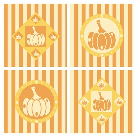 simsearch:400-05709481,k - set of 4 cute pumpkins backgrounds Stock Photo - Budget Royalty-Free & Subscription, Code: 400-05713483