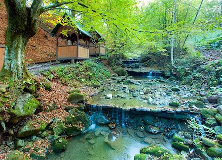 simsearch:400-04912455,k - Rocky Stream, Running Through Autumn Mountain Forest and belvedere Fotografie stock - Microstock e Abbonamento, Codice: 400-05713504