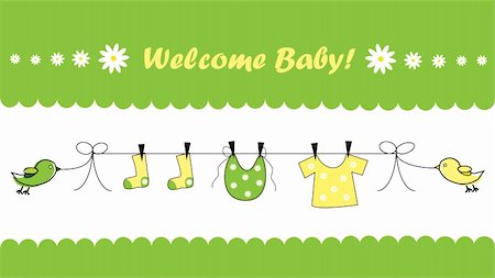 Welcome baby home invitation announcement Stock Photo - Budget Royalty-Free & Subscription, Code: 400-05713759