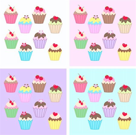 cupcake background Stock Photo - Budget Royalty-Free & Subscription, Code: 400-05713777