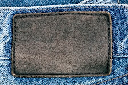 Blank real leather on a blue jeans Stock Photo - Budget Royalty-Free & Subscription, Code: 400-05713917