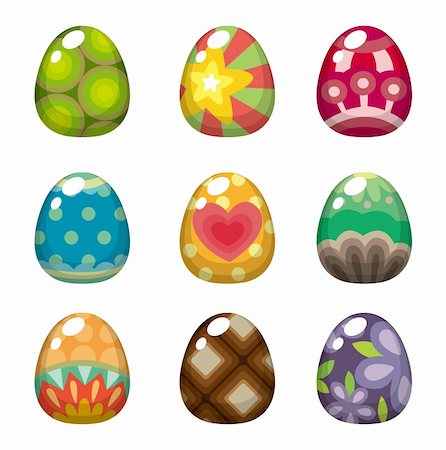 simsearch:400-04242338,k - cartoon Easter egg icon Photographie de stock - Aubaine LD & Abonnement, Code: 400-05713927