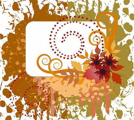 faded splatter background - Autumn design with the card on spattered background Stock Photo - Budget Royalty-Free & Subscription, Code: 400-05724114