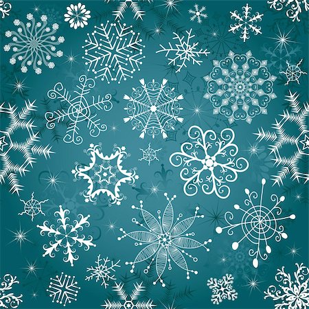 silver and white stars background - Dark blue seamless Christmas tracery with varied snowflakes (vector) Stock Photo - Budget Royalty-Free & Subscription, Code: 400-05724195