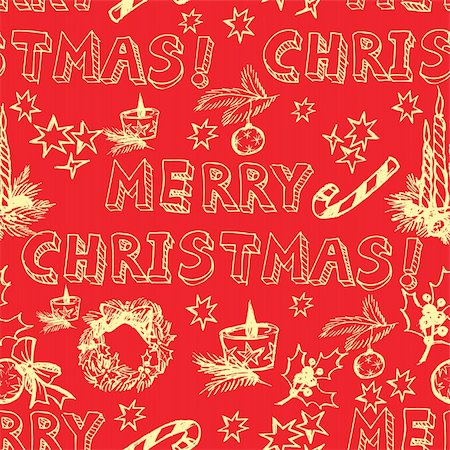 red christmas invitation - Seamless vector Christmas pattern (from my big seamless collection) Stock Photo - Budget Royalty-Free & Subscription, Code: 400-05724318