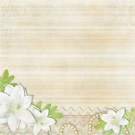 Vintage  background with white flowers Stock Photo - Budget Royalty-Free & Subscription, Code: 400-05725726