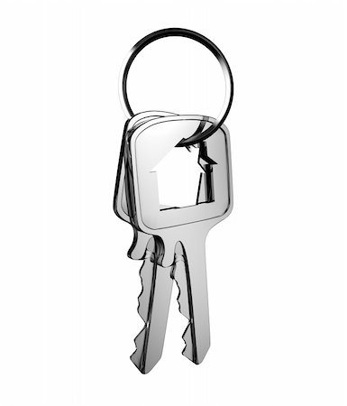 simsearch:400-05361671,k - Illustration of a house keys on a white background Stock Photo - Budget Royalty-Free & Subscription, Code: 400-05726837