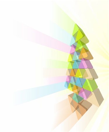 prisms - Background illustration of a very modern Christmas tree with copy-space Stock Photo - Budget Royalty-Free & Subscription, Code: 400-05727612