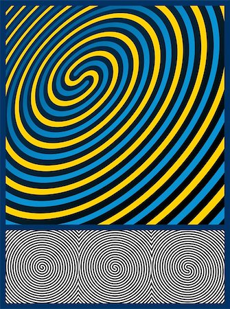 Optical Illusion Background. Three spiral patterns. Vector Illustration Stock Photo - Budget Royalty-Free & Subscription, Code: 400-05727622