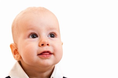 simsearch:400-05727835,k - Portrait of cute little boy. Isolated on white Fotografie stock - Microstock e Abbonamento, Codice: 400-05727834