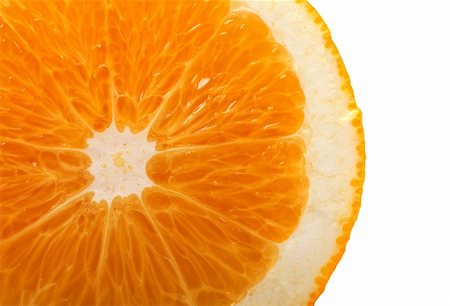 simsearch:400-05381130,k - Slice of orange isolated on white background. Close-up view. Stock Photo - Budget Royalty-Free & Subscription, Code: 400-05728368