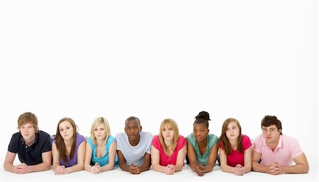 Group Of Teenage Friends In Studio Stock Photo - Budget Royalty-Free & Subscription, Code: 400-05729054