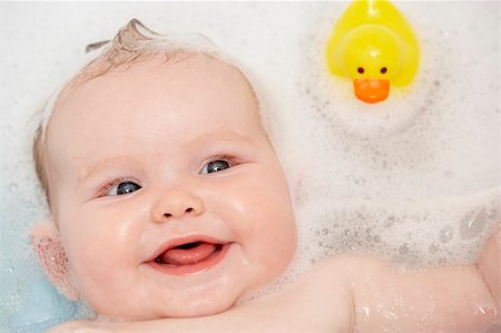 Baby Having Bath At Home Stock Photo - Budget Royalty-Free & Subscription, Code: 400-05729610