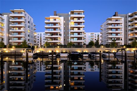 Modern homes by the water Stock Photo - Budget Royalty-Free & Subscription, Code: 400-05729642