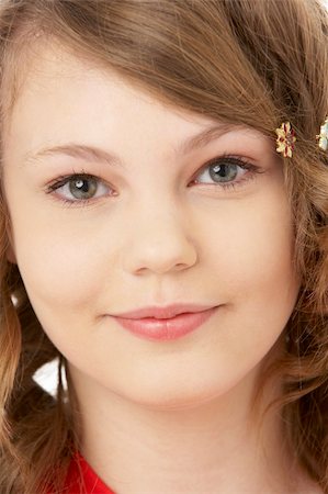 Studio Portrait Of Smiling Teenage Girl Stock Photo - Budget Royalty-Free & Subscription, Code: 400-05729945