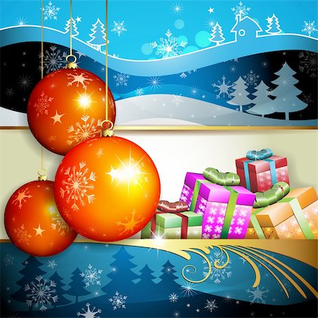 simsearch:400-07123692,k - Christmas ball with gifts Stock Photo - Budget Royalty-Free & Subscription, Code: 400-05720663