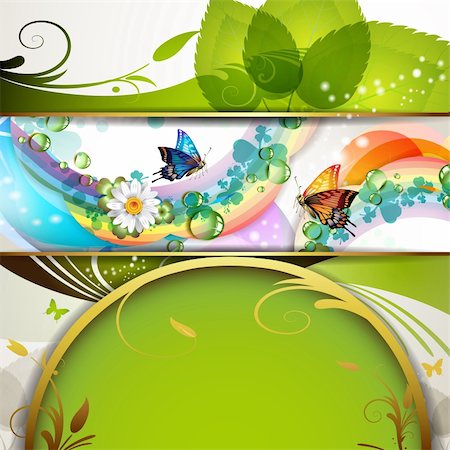 simsearch:400-06103276,k - Colorful background with butterflies Stock Photo - Budget Royalty-Free & Subscription, Code: 400-05720672