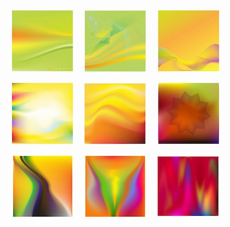 silvav (artist) - Set of 9 abstract colorful backgrounds Foto de stock - Super Valor sin royalties y Suscripción, Código: 400-05720696