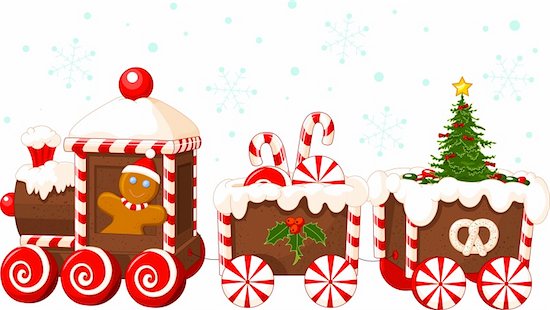 Christmas train made of gingerbread, cream and candies Photographie de stock - Libre de Droits (LD), Artiste: Dazdraperma, Le code de l’image : 400-05720707