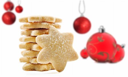 simsearch:400-04411889,k - Cookies for christmas on a white background with space for text Photographie de stock - Aubaine LD & Abonnement, Code: 400-05720701