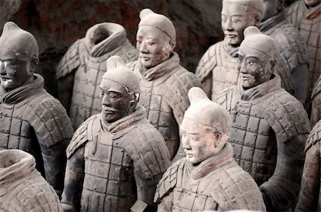 pottery figures - The famous terracotta warriors in Xian China Stock Photo - Budget Royalty-Free & Subscription, Code: 400-05721465