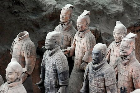 pottery figures - The famous terracotta warriors in Xian China Stock Photo - Budget Royalty-Free & Subscription, Code: 400-05721462