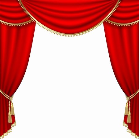 projector in class - Theater stage  with red curtain. Clipping Mask. Mesh. Stock Photo - Budget Royalty-Free & Subscription, Code: 400-05721518