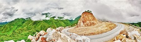 sa pa - Mountain pass. The incredible road between Sapa and Lai Chau Fotografie stock - Microstock e Abbonamento, Codice: 400-05722885