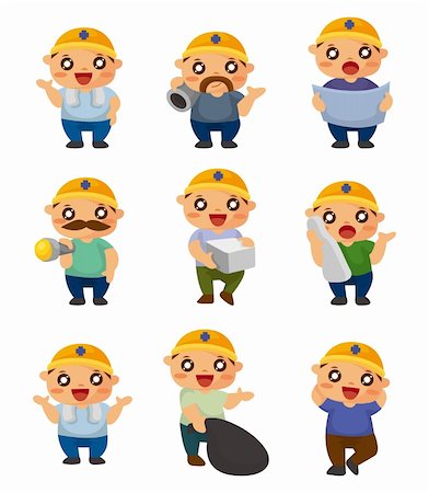 cartoon worker icon Stock Photo - Budget Royalty-Free & Subscription, Code: 400-05723000