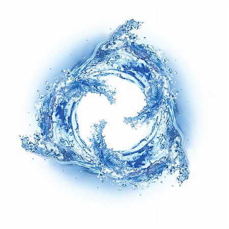 simsearch:400-06061039,k - Illustration of Cool water wave swirl on white background Stock Photo - Budget Royalty-Free & Subscription, Code: 400-05723015