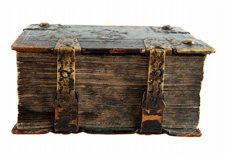 simsearch:400-04734290,k - Very old book from the 18th century isolated on white Fotografie stock - Microstock e Abbonamento, Codice: 400-05734053