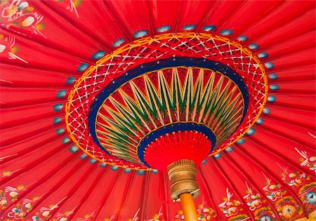 A traditional red Asian umbrella Stock Photo - Budget Royalty-Free & Subscription, Code: 400-05734194