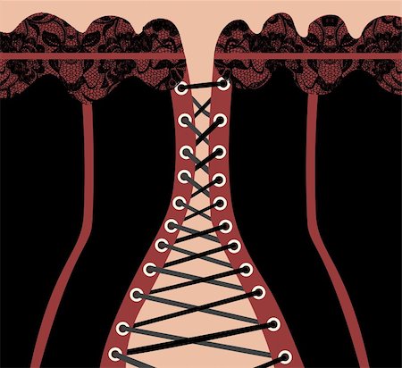 Background in the shape of the corset. Vector illustration Fotografie stock - Microstock e Abbonamento, Codice: 400-05734289