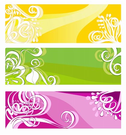 ptits_ptits (artist) - Bright banners with floral elements. Vector illustration Photographie de stock - Aubaine LD & Abonnement, Code: 400-05734290
