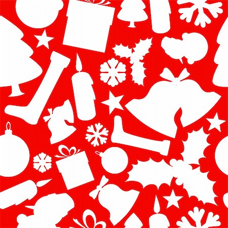 simsearch:400-05735543,k - Seamless vector christmas pattern from various shapes Photographie de stock - Aubaine LD & Abonnement, Code: 400-05734365