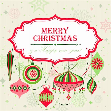 Christmas background with place for text. Vector illustration. Stock Photo - Budget Royalty-Free & Subscription, Code: 400-05734808