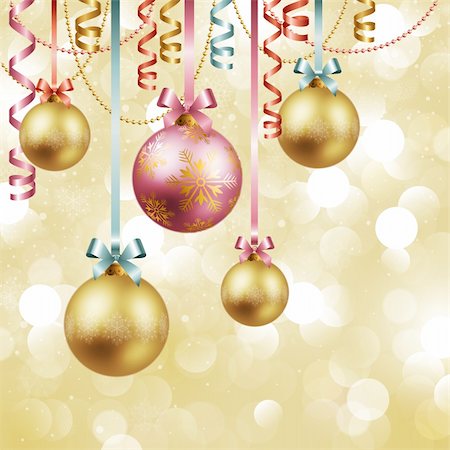 simsearch:400-04264886,k - Christmas vintage background with baubles. Vector illustration. Foto de stock - Royalty-Free Super Valor e Assinatura, Número: 400-05734843