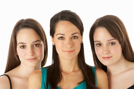 simsearch:400-05734883,k - Studio Portrait Of Three Young Women Stock Photo - Budget Royalty-Free & Subscription, Code: 400-05734874